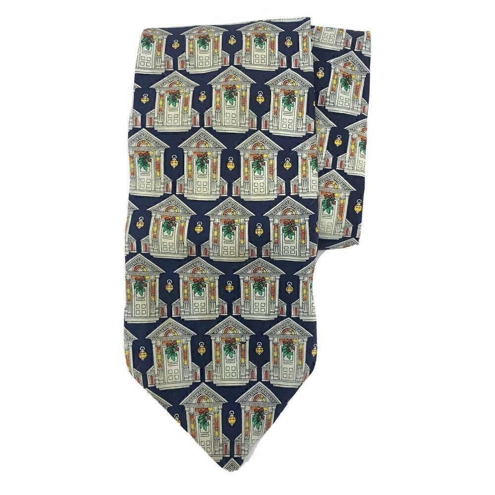 Vintage Holidays JC Penny Christmas 100% Silk Tie